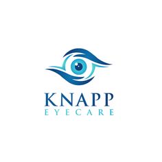 the logo for knap eye care, which is designed to look like an eye