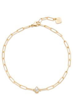 NOUVEL HERITAGE-Classic Pear Diamond Bracelet-YELLOW GOLD Luxury Pear-shaped Bracelets With Diamond Accents, Heritage Jewellery, Gold Outfit, Marissa Collections, Dainty Bracelet, Dainty Bracelets, Pear Diamond, Fine Jewels, Pear Shape