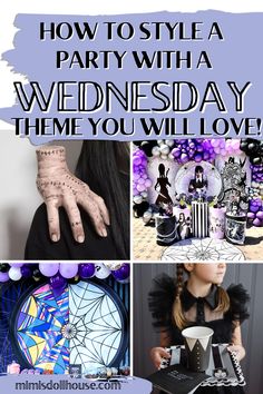 the words how to style party with wednesday theme you will love