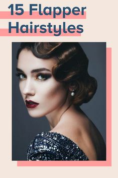 How To Do Flapper Hair Roaring 20s, Flapper Hairstyles For Curly Hair, 1920s Short Hair With Headband, 1920s Hair Flapper, 1920s Hair And Makeup Gatsby, 1920s Hair Inspiration, Party 1920s Style, 1920s Half Up Half Down Hair, 20s Hairstyles Long Hair