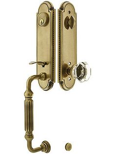 an image of a door handle with knobs and handles on the front of it