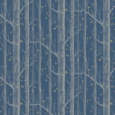 a wallpaper with trees and stars on it