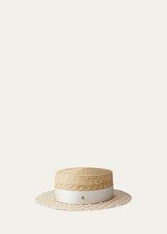 "Find MAISON MICHEL Kiki Bridal Straw Hat on Editorialist. Maison Michel \"Kiki\" straw hat Approx. 3.3\"L x 13.4\"H Flat crown Flat brim Ribbon and logo on break Straw/polyester/polyamide Wipe clean Made in Germany" White Dresses Wedding, Sophie Bille Brahe, Trish Mcevoy, The Modern Bride, Ralph Lauren Collection, White Dresses, White Wedding Dresses, Modern Bride, Bergdorf Goodman