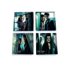 harry potter and hermione's hogwarts movie poster coasters set of 4