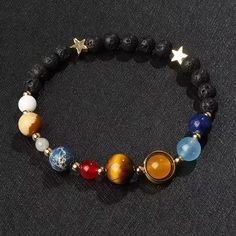 Same Day Shipping ( Usually Delivered In 2-3 Days) Real Pictures And Video Made By Me Brand New Casual Adjustable Star-shaped Jewelry, Casual Multicolor Star-shaped Jewelry, Eight Planets, Planet Jewelry, Universe Galaxy, Gems Bracelet, Anthropologie Jewelry, Real Pictures, Pearl Bracelet