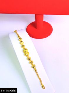 This Shop has a Special Free Gift (Chain) for Every Order. 😊🙏 Item: 1 x Bracelet For: Unisex Type: GOLD PLATED over Brass, Nickel free Gold Purity: 96.5% Surface: Sand Matted Length: ~ 6 inches Weight: ~ 11 grams Color: Yellow Gold ( slightly +/- from photo ) Handmade from Thailand. Thai gold plating technic really solid and stunning look. Rewarding your life from hard working, match up your dress, bridesmaid wedding engagement or a gift to someone special for you. The Craftsmanship of Thai Je Yellow Gold Plated Bracelet Jewelry, 22k Gold Bracelet Gift, Yellow Gold Jubilee Bracelet As Gift, Yellow Jubilee Bracelet As Gift, Anniversary Yellow Jubilee Bracelet, Yellow Gold Plated Bracelets As Gift, Yellow Gold Jubilee Bracelet Gift, Yellow Jubilee Bracelet For Anniversary, Yellow Gold Bracelets For Anniversary And Festivals