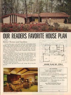 an advertisement for a house in the 1960s