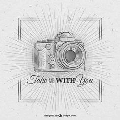 a camera with the words take me with you