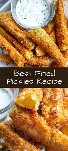 the best fried pickles recipe is made with just three ingredients and it's ready to be eaten