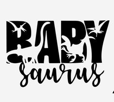 the word baby savors written in black and white with an image of a cat