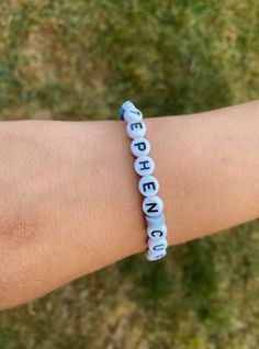 Stephen curry basketball bracelet Casual Blue Name Bracelet For Everyday, Personalized Blue Casual Wristband, Customized Casual Everyday Wristband, Customized Casual Name Bracelet For Everyday, Basketball Bracelet, Stephen Curry Basketball, Curry Basketball, Stephen Curry, Arm Band