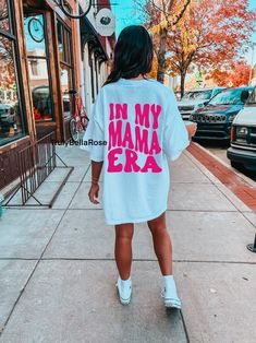 In my mama era shirt, comfort colors. This Trendy mom shirt states in my mama era. For an oversized look, size up 1 or 2 sizes NEED ANOTHER COLOR OR SIZE. PLEASE SEND ME MESSAGE.  COMFORT COLORS  UNISEX FIT  100% cotton  OVER SIZE LOOK SIZE UP 1 OR 2 SIZES  HOW ITS MADE  Everything is handmade by me in my home. All Designs are hand placed and professionally heat pressed to seal the image to the fabric. HOW TO WASH  Wash Inside out in cold Water  Tumble dry on low  Don't use bleach or Fabric soft Western Tshirt, Mrs Shirt, Western Graphic Tees, Comfort Colors Tshirt, Dance Mom, Mama T Shirt, Country Shirts, Comfort Colors Shirt, Love Is Free