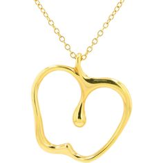 18K Yellow Gold Tiffany & Co. Apple Pendant Necklace - 30-Inch Chain Gold Pendant Necklace Tiffany & Co., Pendant Jewelry Tiffany & Co., Gold Tiffany, Gold Apple, Apple Shaped, Charm Making, Tiffany And Co, Iconic Design, Metal Necklaces