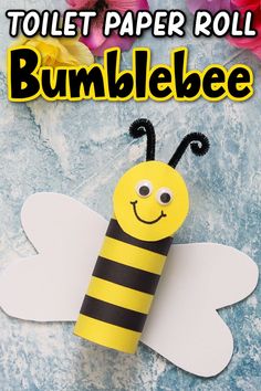 this toilet paper roll bumblebee craft is so cute and easy to make