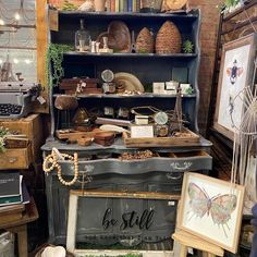 an antique store with lots of items on display