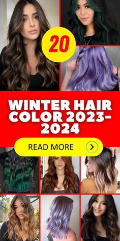 Winter Hair Color For Black Hair, Fun Winter Hair Colors, Hair Color For Spring 2024, 2024 Hair Colour Trend, Fun Winter Hair Color Ideas, Winter 2023 Hair Color Trends, 2024 Hair Color Trends For Women