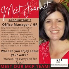 Joannet MCP Team Member Performance Reviews, Office Manager, Bank Statement, Financial Statement, Budgeting