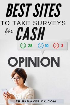 the best sites to take surveys for cash in opinion, with text overlay that reads best sites to take surveys for cash