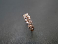 Marquise Diamond Half Eternity Ring in Rose Gold - HN JEWELRY Wedding Ring Marquise, Marquise Wedding Ring, Wedding Band Gold, Diamond Ring Wedding, Unique Wedding Ring, Diamond Engagement Band, Half Eternity Ring Diamond, Marquise Diamond Ring, Marquise Shape Diamond