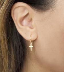 Cross Dangle Earrings Cross earrings Small Cross earrings | Etsy Minimalist Cross Earrings For Gift, Elegant Cross Earrings For Everyday, Minimalist Gold Cross Earrings, Everyday Elegant Cross Earrings, Elegant Everyday Cross Earrings, 14k Gold Cross Earrings, Gold Cross Hypoallergenic Earrings, Gold Hypoallergenic Cross Earrings, Minimalist Hypoallergenic Cross Earrings