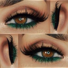 Forest Green eye Garara Suit, Eid Makeup, Make Up Mata, Makeup Cantik, Membentuk Alis, Smoked Eyes, Celebrity Recipes, Makeup Tip, Smink Inspiration