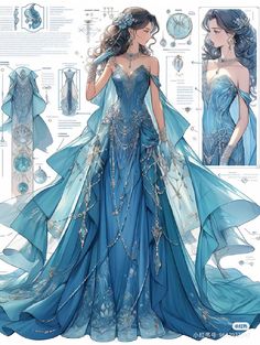 Blue Prom Dresses, Prom Dresses Black, Dress Illustration, 파티 드레스