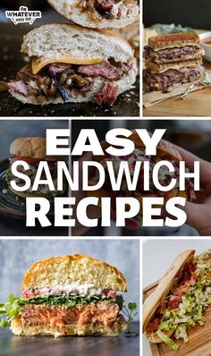 easy sandwich recipes that are great for lunch or dinner