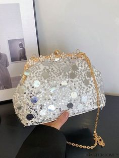 BagForLove - Party-Ready Mini Sequin Square Bag with Kiss Lock & Chain Strap Product Description Color White Pattern Type Plain Bag Size Small Type Novelty Bag Material PU Size Chart INCH CM Bag Height Bag Length Bag Width Strap Length 6.7 inch 9.4 inch 2.8 inch 44.9 inch Bag Height Bag Length Bag Width Strap Length 17 cm 24 cm 7 cm 114 cm Details Pictures Similar Products h2 { text-align: center; } /* æ¢è¡ */ li{ white-space: normal; word-break: break-all; word-wrap: break-word; } .red-box { width: 100%; display: flex; flex-direction: row; flex-wrap: wrap; justify-content: center; } .red-box > div { width: 190px; height: 250px; margin: 10px; } .red-box > div > a > img { width: 190px; height: 250px; } .size-box { width: 100%; margin: auto; white-space: nowrap; } .table { border-collapse: Lock Chain, Novelty Bags, Word Wrap, Square Bag, White Patterns, Chain Strap, 4 Inch, Sequin, Color White