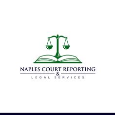 the logo for maple court reporting and legal services, which is designed to look like an open book