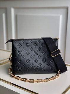 These monogram bags are absolutely gorgeous!! So so soft, comes with thick gold chain and a thick crossbody adjustable strap. Carry as a crossbody, hand bag, clutch or shoulder bag!! PLEASE READ!! Bag will ship to you within 4-5 weeks of the order date, sometimes sooner!! FINAL SALE, NO REFUNDS!!  10.2” x  7.8” x 4.7” Monogram Bags, Thick Gold Chain, Monogram Handbag, Bag Collection, Girls Boutique, Monogram Bag, Strap Tops, Bags Designer Fashion, Lv Bag