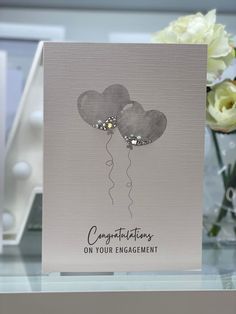 congratulations card with balloons on your engagement