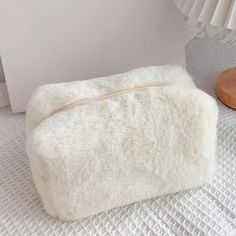 Womens New White Faux Fur Zipper Cosmetic Bag/Tarot Clutch/Mini Purse/Travel Bag/Makeup Purse, Os Size: 7 In. X 4 In. X 4.35 In. Color: White/Cream Material: Faux Fur Features: Zipper Closure Condition: New, Comes In Original Packaging. Multiple Quantities Available. Belly Bag, Makeup Purse, Travel Clutch, Retro Makeup, Ipsy Bag, Makeup Travel Case, Vera Bradley Bag, Bag Makeup, Purse Organization