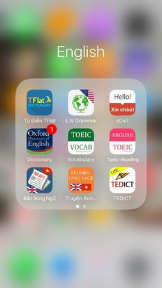 an iphone screen showing the english language and other languages in different colors, sizes and shapes