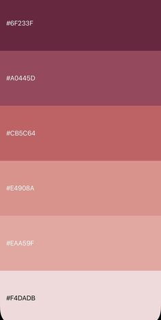 the pantone palette is shown in shades of pink and purple