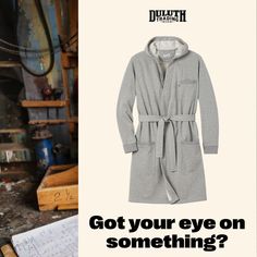 The Souped-Up Fleece Robe is turbocharged for the practical man, with a hood, plenty of big pockets, even a loop for your eyeglasses. Functional Hooded Outerwear For Loungewear, Leisure Hooded Outerwear With Pockets, Cozy Cotton Sports Outerwear, Functional Fleece Outerwear For Loungewear, Fleece Robe, Big Pockets