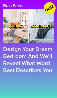 Design Your Dream Bedroom And We'll Reveal What Word Best Describes You #quiz #quizzes #buzzfeed  #triviaquestionsandanswers #quizzesbuzzfeed #bestfriendquiz #bffquiz Quizzes Disney, Quizzes Food, Birthday Quiz, Quiz Personality