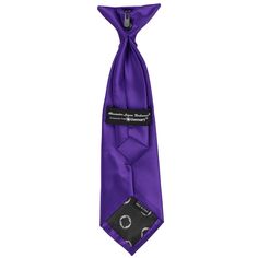 Getting your little guy dressed up is a breeze with this pre-tied dark purple clip-on tie. Its versatile color complements many school uniforms, but it's also perfect for those fancier moments Plus, it's hassle-free to wear thanks to the pre-tied clip that attaches effortlessly behind the shirt collar, no fussing with material around the neck required. By the way, for a matching family look be sure to take a look at our men's dark purple ties. Neckties and bow ties are available. You have two si Classic Purple Adjustable Suit And Tie Accessories, Purple Ties, Purple Solid Color, Family Look, School Uniforms, Purple Tie, Color Complement, Bow Ties, Shirt Collar