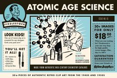 an advertisement for the atomic age science program, with information about how to use it