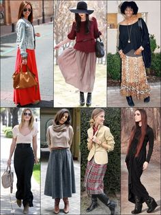 Long Skirt With Boots, Mid Calf Boots Outfit, Calf Boots Outfit, Skirt With Boots, Below The Knee Dresses, Ankle Boots Dress, Calf Length Skirts, Mid Skirt, Skirts And Dresses