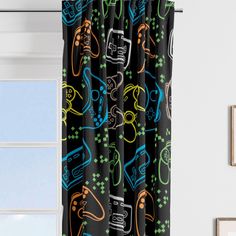 Curtain gamepad game gamer ps linen cotton blackout Etsy