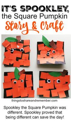 the square pumpkin story and craft project for kids