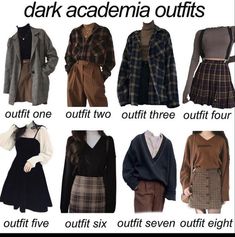 Subtle Dark Academia Outfits, Rustic Academia, Dark Academy, Academia Clothes, Academia Outfits