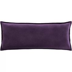 a purple pillow on a white background