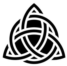 a black and white celtic knot design