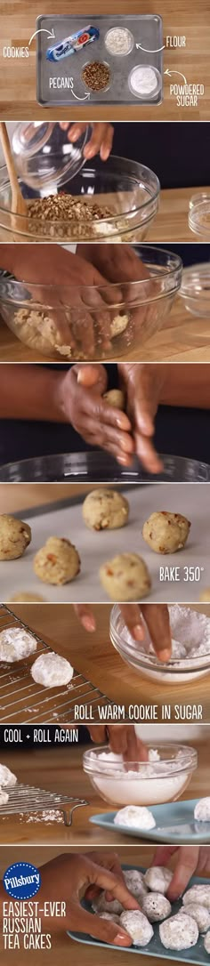 the process of making cookies is shown here