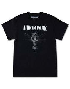 a black shirt with the words linkon park printed on it