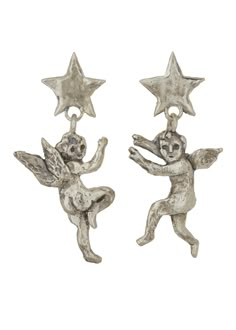 Angel Earrings, Bronze Jewelry, Earrings White, Jewelry Inspo, An Angel, Pretty Jewellery, Star Earrings, Piercing Jewelry