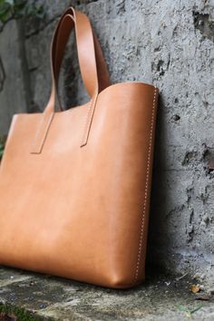 Handmade Leather Tote Bag made to order by LoraynLeather on Etsy Handmade Leather Tote Bag, Handmade Leather Tote, Leather Projects, Leather Gifts, Leather Bags Handmade, Tote Bag Leather, Stitching Leather, Leather Diy, Leather Items