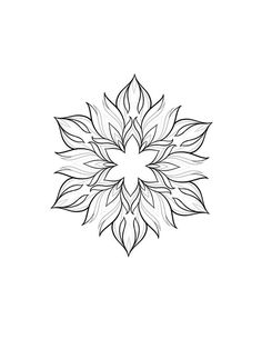 a black and white drawing of a flower