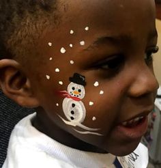 Face Painting Ideas For Kids Christmas, Simple Christmas Face Paint, Winter Face Painting Ideas For Kids, Christmas Face Paint Ideas, Xmas Face Paint, Holiday Face Paint